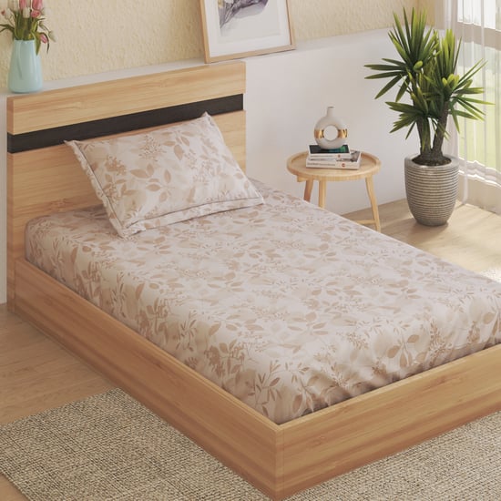 Oxford Petals Cotton 200TC Printed 2Pcs Single Bedsheet Set