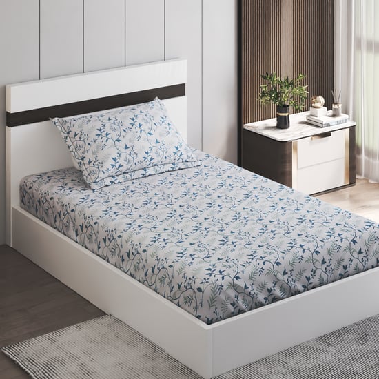 Oxford Sprig Cotton 200TC Printed 2Pcs Single Bedsheet Set