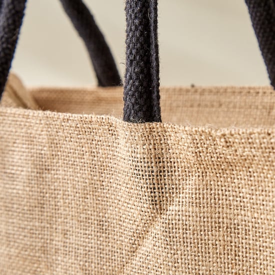 Livia Munch Jute Happiness Is Print Lunch Bag