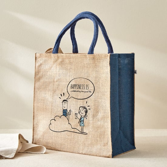 Livia Munch Happiness Is Jute Lunch Bag