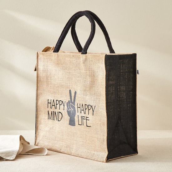 Livia Munch Jute Printed Lunch Bag