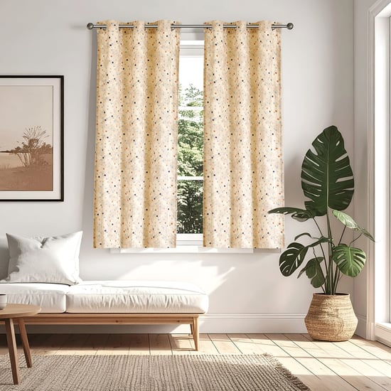 Saddle Alford Set of 2 Geometric Print Light Filtering Window Curtains