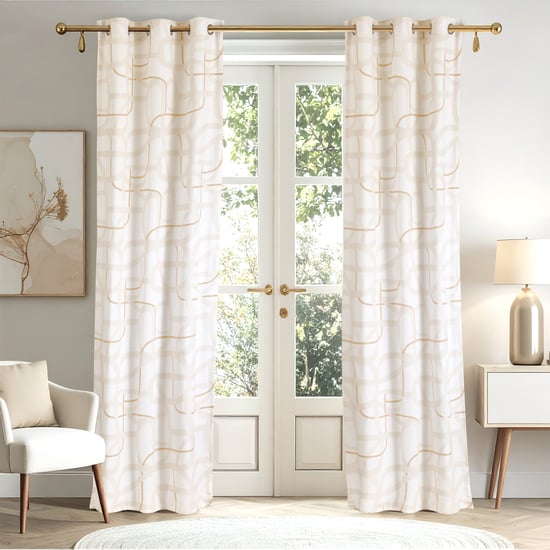 Saddle Fedo Set of 2 Printed Light Filtering Door Curtains