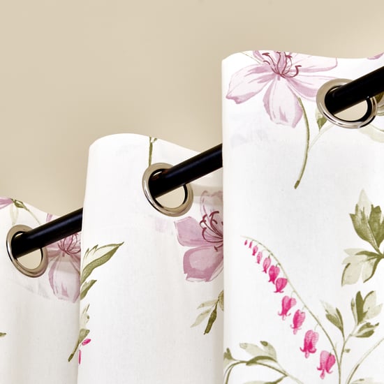 Saddle Stephanie Set of 2 Floral Print Light Filtering Window Curtains