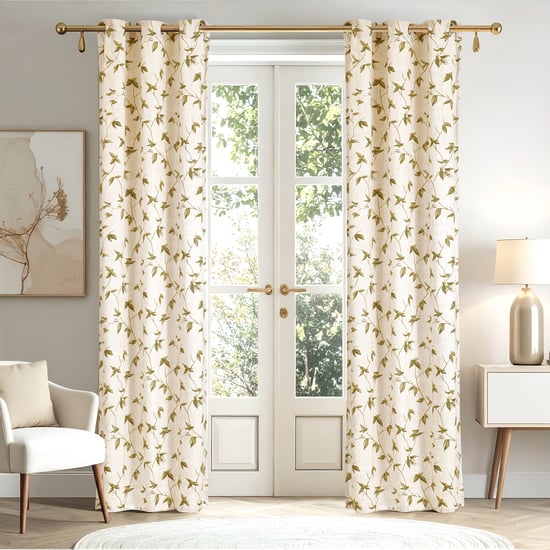 Mellow Zima Floral Print Light Filtering Door Curtain