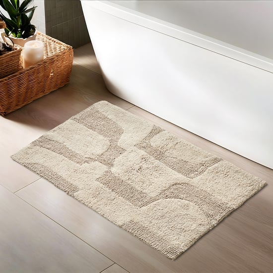 Nova Natural Tranquil Ocean Cotton Anti-Slip Bath Mat - 75x50cm