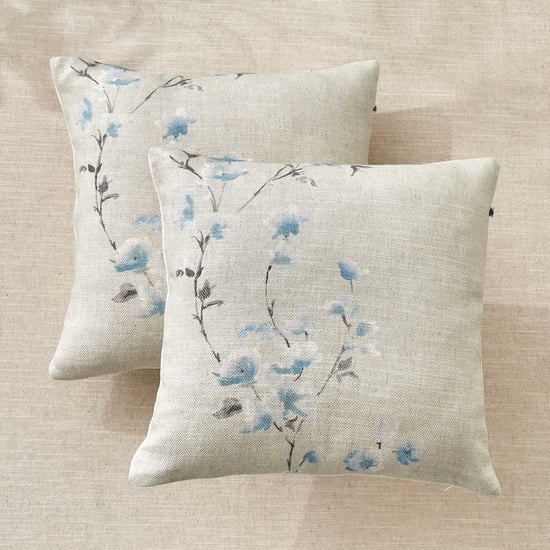 Mellow Opal Set of 2 Floral Print Cushion Covers - 40x40cm