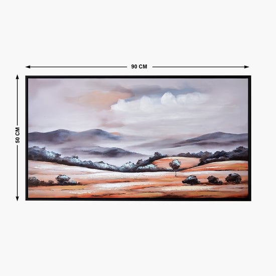 Artistry Dusk Canvas Mountain Picture Frame - 90x50cm | Multicolour