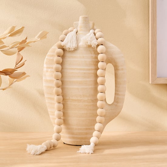 Oyster Ornira Ceramic Table Accent with Beads