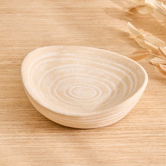 Oyster Tessera Ceramic Fluid Decorative Bowl
