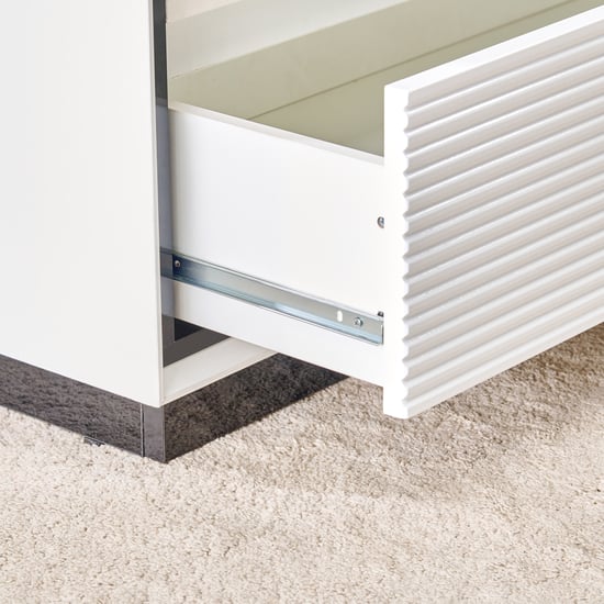 Sterling 2-Door Sliding Wardrobe with Mirror - White