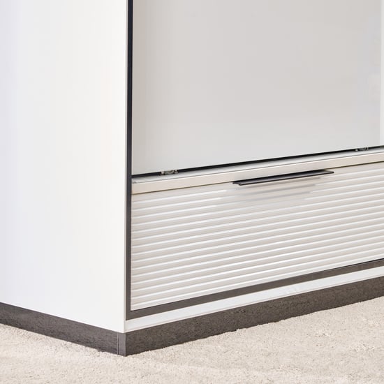 Sterling 2-Door Sliding Wardrobe with Mirror - White