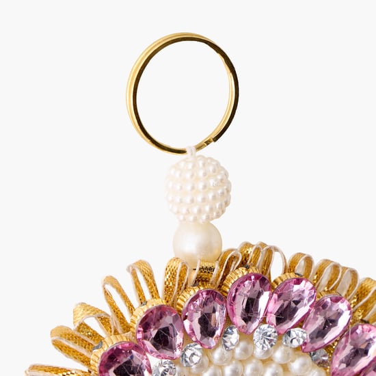 Utsav Set of 2 Embellished Subh Labh Reversible Door Latkans