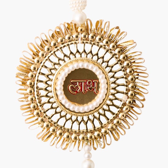 Utsav Set of 2 Embellished Subh Labh Reversible Door Latkans