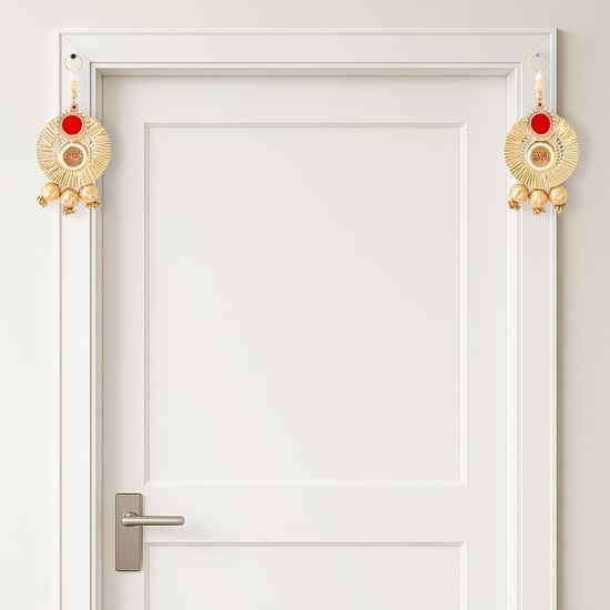 Utsav Set of 2 Embellished Subh Labh Reversible Door Latkans