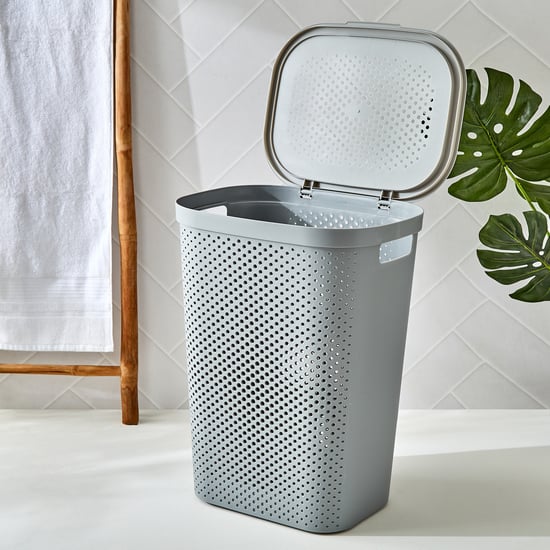 Wilton Infinity Polypropylene Laundry Hamper with Lid - 58L