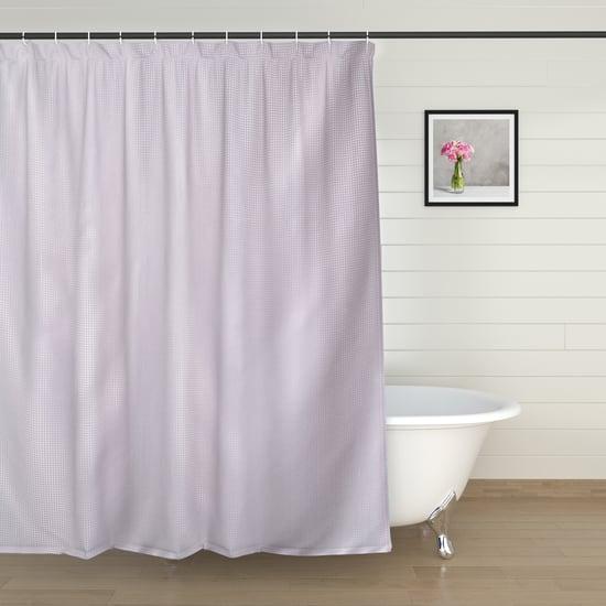 Nova Ashfall Waffle Shower Curtain with Hooks - 210x180cm