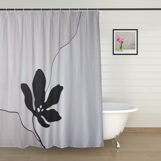 Nova Ecliptical Saga Floral Print Shower Curtain with Hooks - 210x180cm