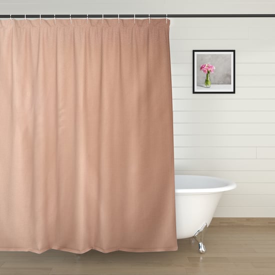 Nova Ashfall Waffle Shower Curtain with Hooks - 210x180cm