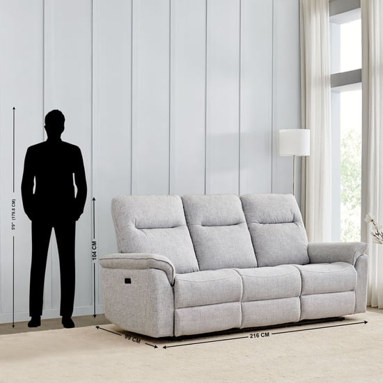 Artise Fabric 3+2 Seater Recliner Set - Grey