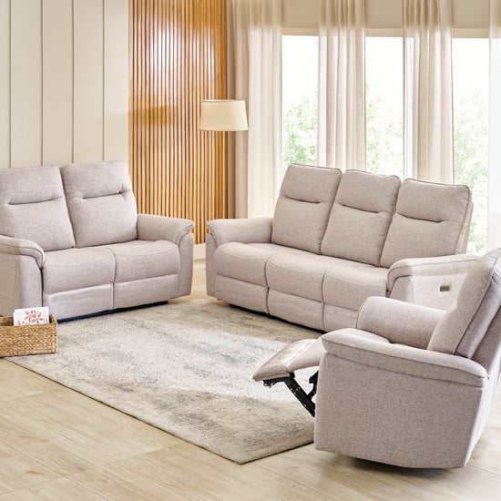 Artise Fabric 3+2+1 Seater Recliner Set - Beige