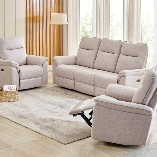 Artise Fabric 3+1+1 Seater Recliner Set - Beige