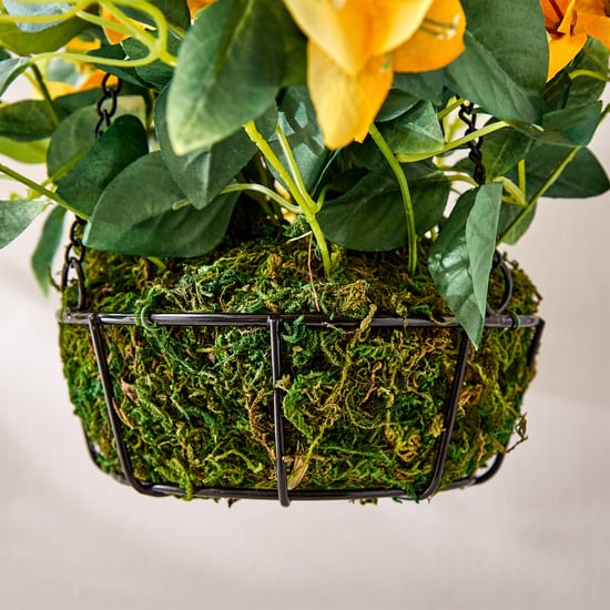 Fiesta Artificial Bougainvillea Hanging Creeper in Metal Basket