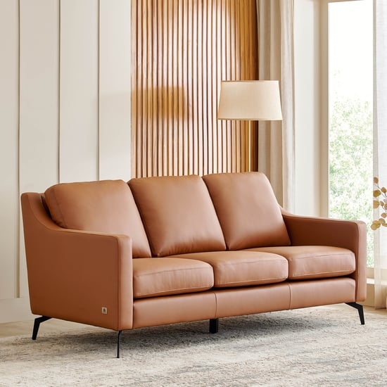Parque NXT Half Leather 3+2 Seater Sofa Set - Tan