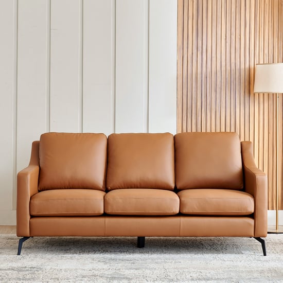 Parque NXT Half Leather 3+2 Seater Sofa Set - Tan