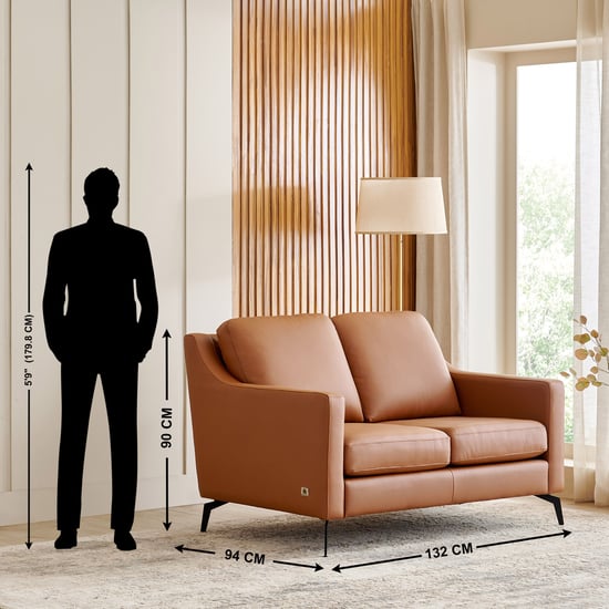 Parque NXT Half Leather 3+2 Seater Sofa Set - Tan