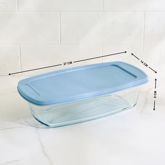 Bakers Pride Elara Borosilicate Glass Loaf Pan with Lid - 1.8L