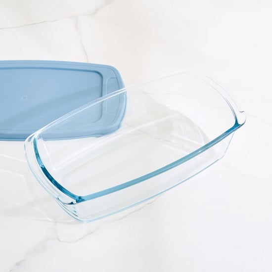 Bakers Pride Elara Borosilicate Glass Loaf Pan with Lid - 1.8L