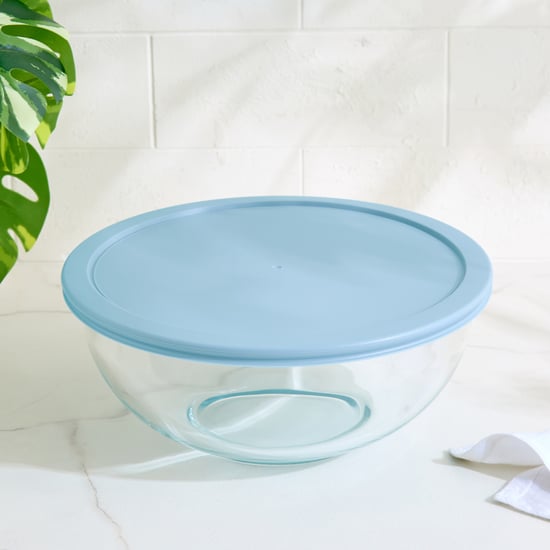 Bakers Pride Elara Borosilicate Glass Mixing Bowl with Lid - 1.5L