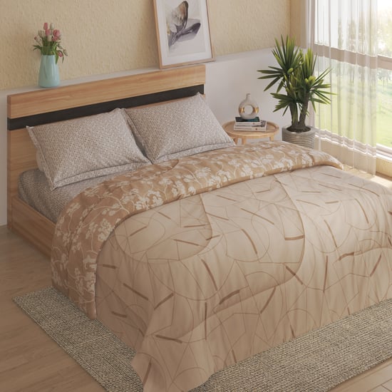 Chime Florent Cotton 4Pcs Printed Double Bed-In-A-Bag Set