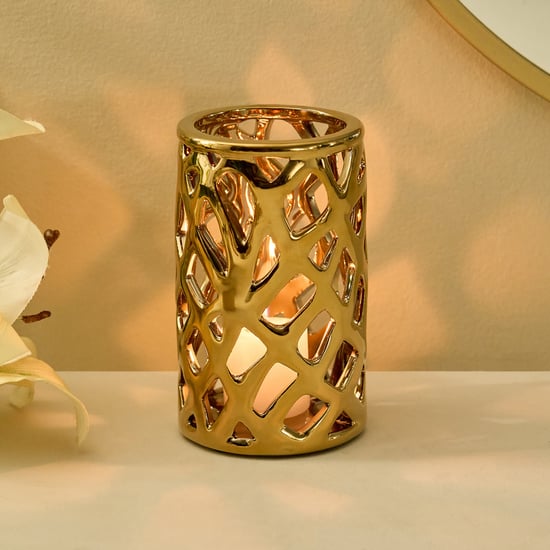 Canova Arista Opt Ceramic Cut-Out Hurricane Candle Holder