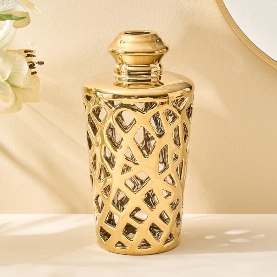 Canova Opt Arista Ceramic Cut-Out Bottle Vase