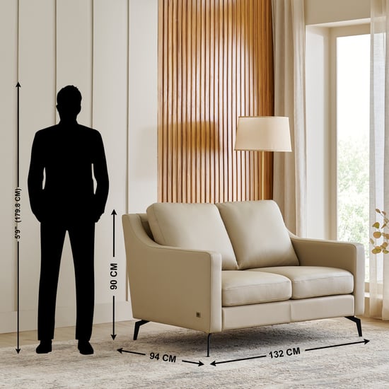 Parque NXT Half Leather 3+2 Seater Sofa Set - Cream