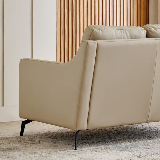 Parque NXT Half Leather 3+1+1 Seater Sofa Set - Cream