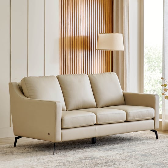 Parque NXT Half Leather 3+1+1 Seater Sofa Set - Cream