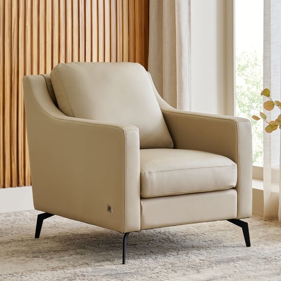 Parque NXT Half Leather 3+1+1 Seater Sofa Set - Cream