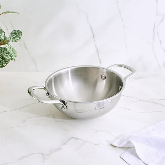 Terra Tales Carin Triply Stainless Steel Deep Kadhai -1.2L