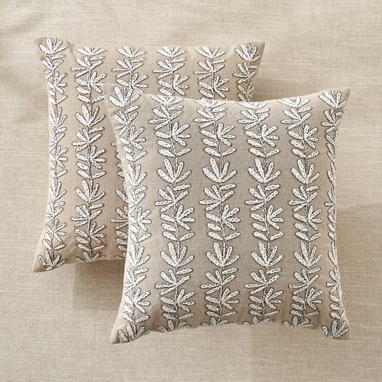Windsor Fleur Set of 2 Embroidered Cushion Covers - 40x40cm