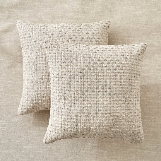 Windsor Grain Set of 2 Woven Cushion Covers - 40x40cm