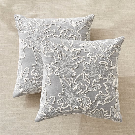 Windsor Pine Set of 2 Embroidered Cushion Cover - 40x40cm