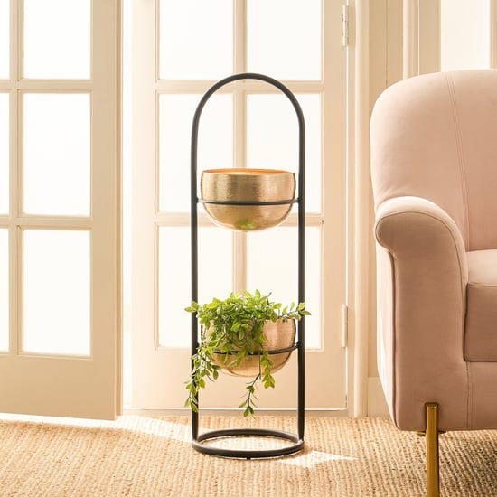 Gardenia Mirage Metal 2-Tier Floor Planter