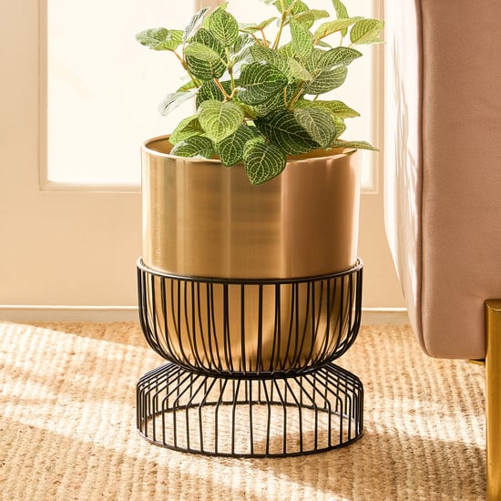 Gardenia Shine Metal Floor Planter with Stand