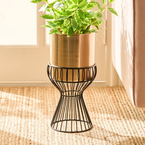 Gardenia Shine Metal Floor Planter with Stand