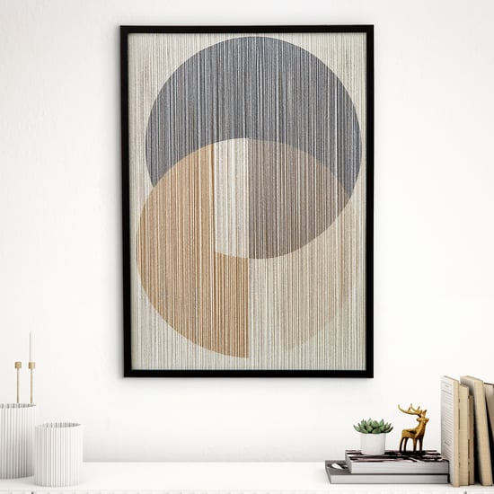 Panorama String Wooden Circle Picture Frame - 50x70cm