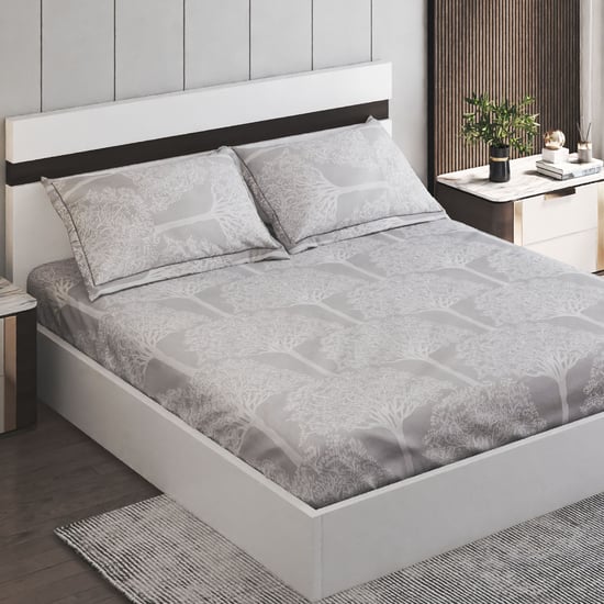 Ezra Vinesper Cotton 144TC Printed 3Pcs Queen Bedsheet Set