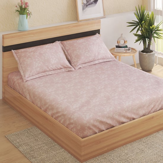 Ezra Silvertree Cotton 144TC Floral Print 3Pcs Queen Bedsheet Set